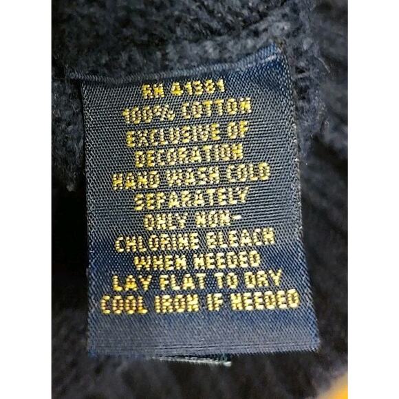 Men's Polo Ralph Lauren Pullover Crew Neck Sweater Navy Blue - Medium - Picture 4 of 5